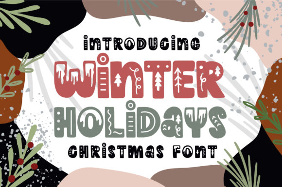 Winter Holidays Font for Festive Web Design